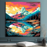 Mountain Lake idyll Painting by Numbers